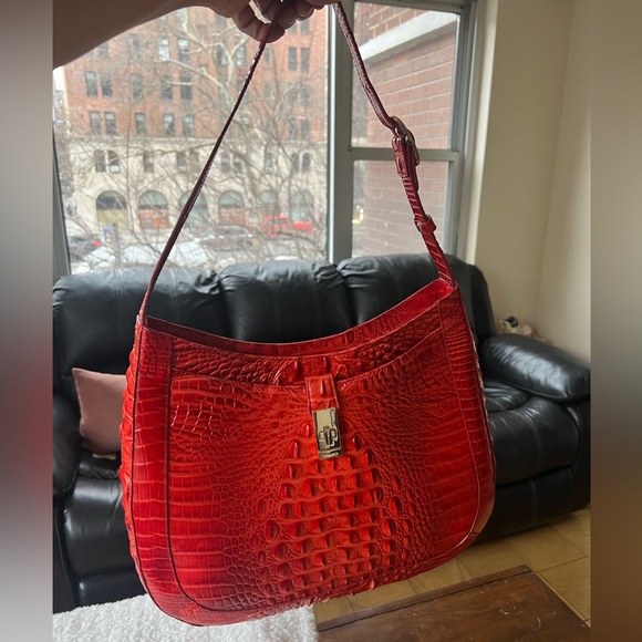 Brahmin Johanna Melbourne Embossed Leather Shoulder Bag - Picture 4 of 16